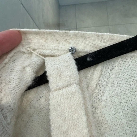 J. Crew Soft Cream Cable Knit Cardigan - Picture 3 of 3